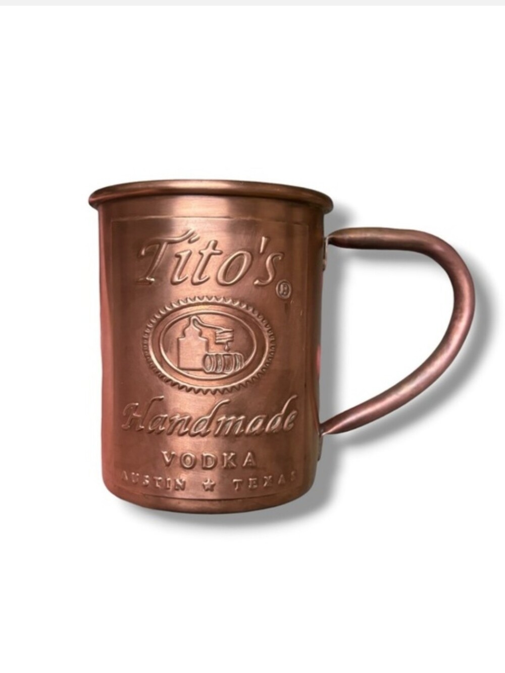 TITO’S VODKA Copper Moscow Mule Mug Cup  12 Fluid Ounces Capacity